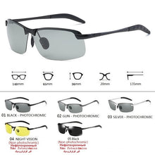 Load image into Gallery viewer, Photochromic Sunglasses Men Polarized Driving Chameleon Glasses Male Change Color Sun Glasses Day Night Vision Driver&#39;s Eyewear