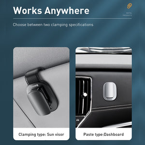 Baseus Car Sunglasses Holder Sun Glasses Clip Auto Sunglass Organizer Car Sun Glass Storage Eyeglass Holder Stand Glasses Case