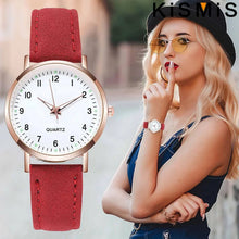 Load image into Gallery viewer, Women Casual Round Quartz Watch Luminous Analog Wristwatch PU Leather Strap for Girls Students