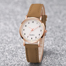 Load image into Gallery viewer, Fashion Women Watches Casual Arabic Dial Ladies Leather Band Quartz Watch Reloj Mujer Girls Clock Gift