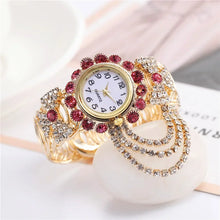Load image into Gallery viewer, New Fashion Women Watches Diamond-Embedded Elegant Quartz Watch Stylish Opening Luxury Creative Alloy Bracelet Watch