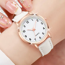 Load image into Gallery viewer, Fashion Women Watches Casual Arabic Dial Ladies Leather Band Quartz Watch Reloj Mujer Girls Clock Gift