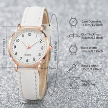 Load image into Gallery viewer, Fashion Women Watches Casual Arabic Dial Ladies Leather Band Quartz Watch Reloj Mujer Girls Clock Gift