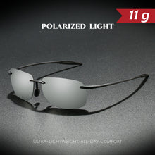 Load image into Gallery viewer, Ultra Light 11g TR90 Frameless Polarized Aviator Sunglasses - Flexible &amp; Comfort Fit Unisex for Driving, Fishing, Outdoor