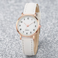 Load image into Gallery viewer, Fashion Women Watches Casual Arabic Dial Ladies Leather Band Quartz Watch Reloj Mujer Girls Clock Gift