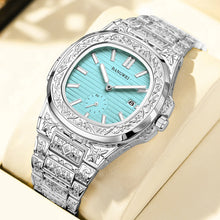 Load image into Gallery viewer, Fashion Ladies Crocodile Pattern Belt Watch Square Roman numerals Female Student Quartz Watch Set