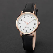 Load image into Gallery viewer, Fashion Women Watches Casual Arabic Dial Ladies Leather Band Quartz Watch Reloj Mujer Girls Clock Gift