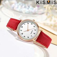 Load image into Gallery viewer, Women Casual Round Quartz Watch Luminous Analog Wristwatch PU Leather Strap for Girls Students