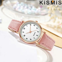 Load image into Gallery viewer, Women Casual Round Quartz Watch Luminous Analog Wristwatch PU Leather Strap for Girls Students