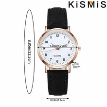 Load image into Gallery viewer, Women Casual Round Quartz Watch Luminous Analog Wristwatch PU Leather Strap for Girls Students