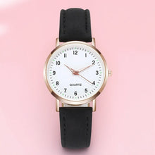 Load image into Gallery viewer, Women Casual Round Quartz Watch Luminous Analog Wristwatch PU Leather Strap for Girls Students