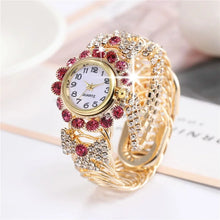 Load image into Gallery viewer, New Fashion Women Watches Diamond-Embedded Elegant Quartz Watch Stylish Opening Luxury Creative Alloy Bracelet Watch