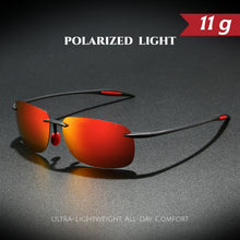 Load image into Gallery viewer, Ultra Light 11g TR90 Frameless Polarized Aviator Sunglasses - Flexible &amp; Comfort Fit Unisex for Driving, Fishing, Outdoor