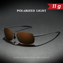 Load image into Gallery viewer, Ultra Light 11g TR90 Frameless Polarized Aviator Sunglasses - Flexible &amp; Comfort Fit Unisex for Driving, Fishing, Outdoor