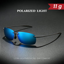 Load image into Gallery viewer, Ultra Light 11g TR90 Frameless Polarized Aviator Sunglasses - Flexible &amp; Comfort Fit Unisex for Driving, Fishing, Outdoor