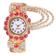 Load image into Gallery viewer, New Fashion Women Watches Diamond-Embedded Elegant Quartz Watch Stylish Opening Luxury Creative Alloy Bracelet Watch