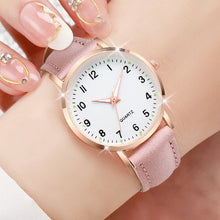 Load image into Gallery viewer, Fashion Women Watches Casual Arabic Dial Ladies Leather Band Quartz Watch Reloj Mujer Girls Clock Gift