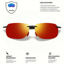 Load image into Gallery viewer, Ultra Light 11g TR90 Frameless Polarized Aviator Sunglasses - Flexible &amp; Comfort Fit Unisex for Driving, Fishing, Outdoor