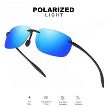 Load image into Gallery viewer, Ultra Light 11g TR90 Frameless Polarized Aviator Sunglasses - Flexible &amp; Comfort Fit Unisex for Driving, Fishing, Outdoor