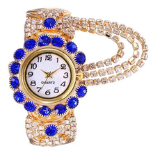 Load image into Gallery viewer, New Fashion Women Watches Diamond-Embedded Elegant Quartz Watch Stylish Opening Luxury Creative Alloy Bracelet Watch