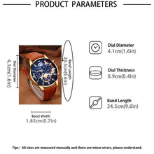 Load image into Gallery viewer, 2PCS Set Luxury Brown Mens Quartz Watches Fashion Male Business Casual Wristwatch with Bracelet