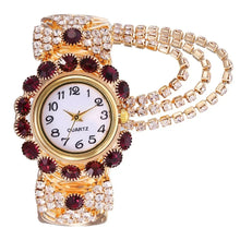 Load image into Gallery viewer, New Fashion Women Watches Diamond-Embedded Elegant Quartz Watch Stylish Opening Luxury Creative Alloy Bracelet Watch