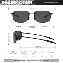 Load image into Gallery viewer, Ultra Light 11g TR90 Frameless Polarized Aviator Sunglasses - Flexible &amp; Comfort Fit Unisex for Driving, Fishing, Outdoor