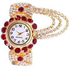 Load image into Gallery viewer, New Fashion Women Watches Diamond-Embedded Elegant Quartz Watch Stylish Opening Luxury Creative Alloy Bracelet Watch