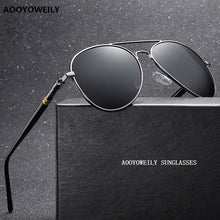 Load image into Gallery viewer, Luxury Men&#39;s Polarized Sunglasses Driving Sun Glasses For Men Women Brand Designer Male Vintage Black Pilot Sunglasses UV400