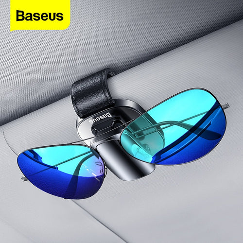 Baseus Car Sunglasses Holder Sun Glasses Clip Auto Sunglass Organizer Car Sun Glass Storage Eyeglass Holder Stand Glasses Case