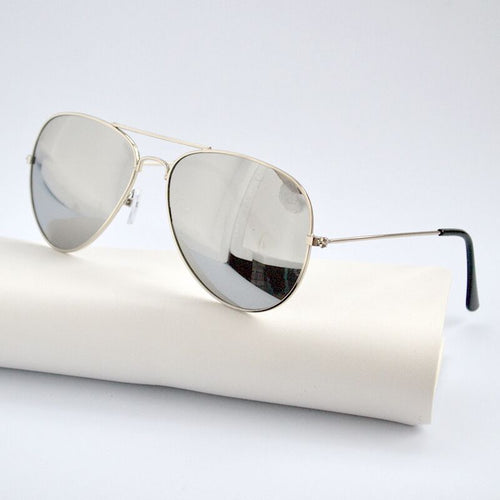2022 Pilot Aviation Sunglasses MenShades Retro Classic Silver Sun Glasses Female Male  Brand  metal frame sunglasses sunshade